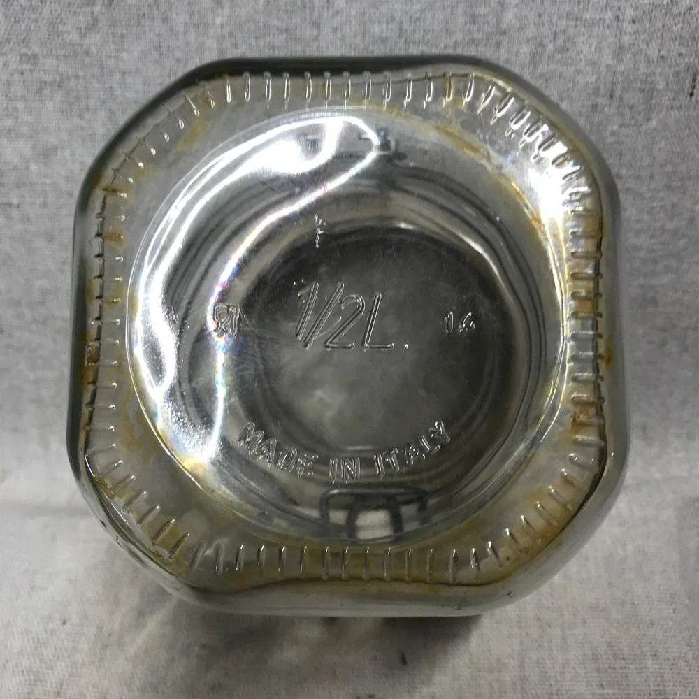 Vintage Italian Storage Jar Fidenza Italy Canning Food Storage Jar Wire Bail Lid - Picture 6 of 8